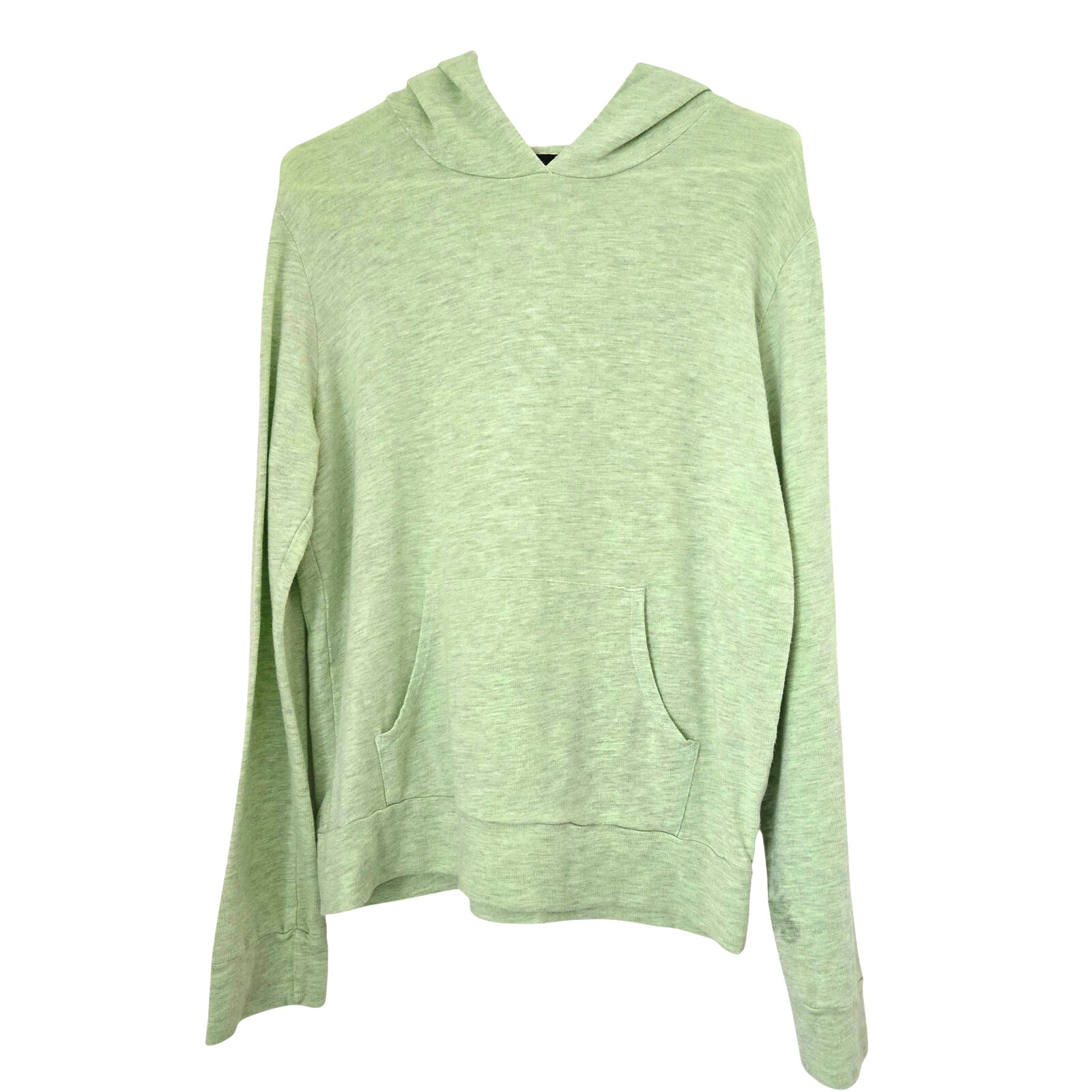 Monrow Spring Green Supersoft Hoodie L Cozy Quiet Luxury Athleisure